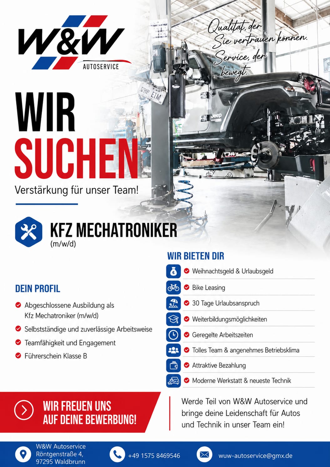 Stellengesuch - KFZ Mechatroniker